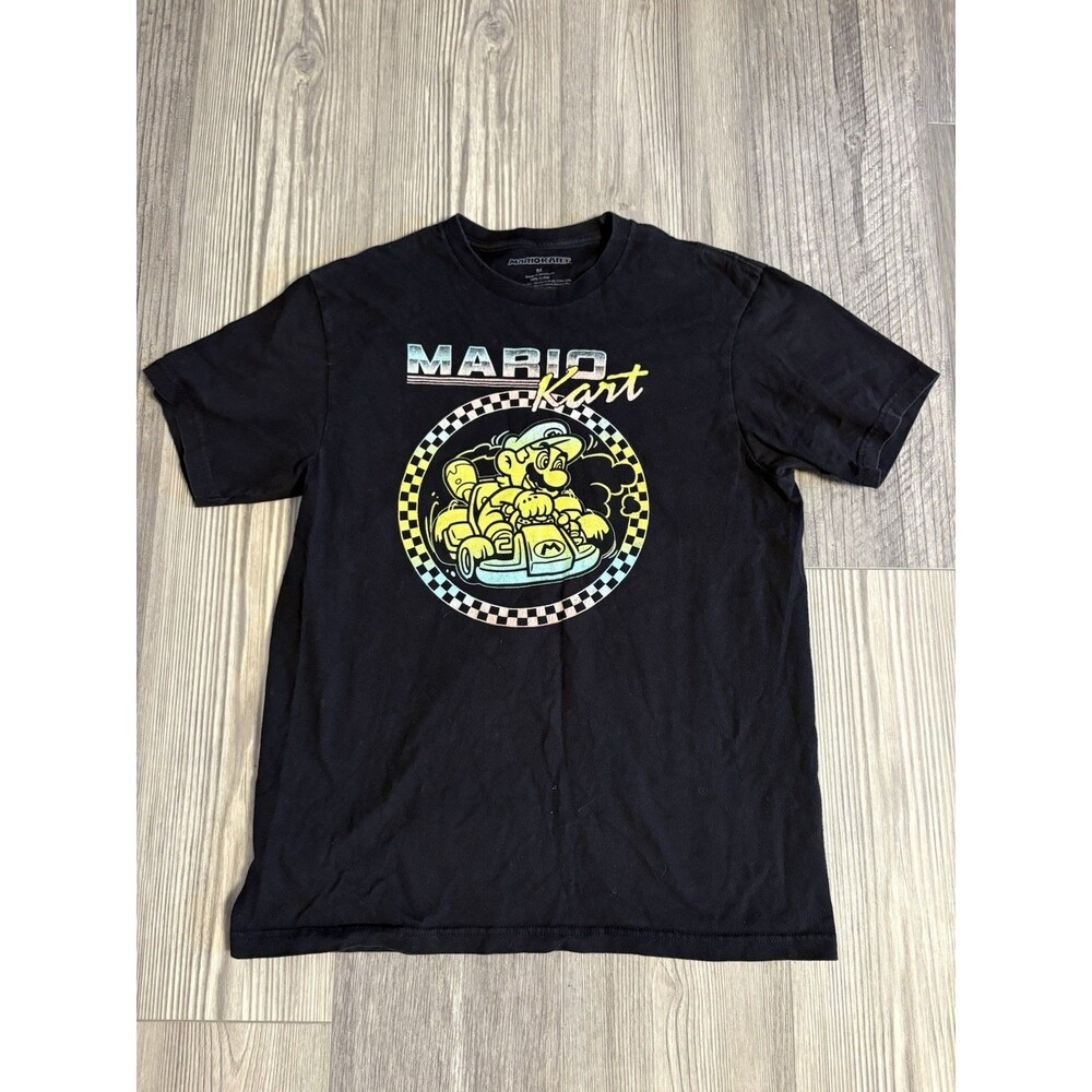 Mario Kart Nintendo Graphic T-Shirt Black Med Racing Tee Gamer